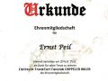 Urkunde Ehrenmitglied Ernst